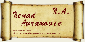 Nenad Avramović vizit kartica